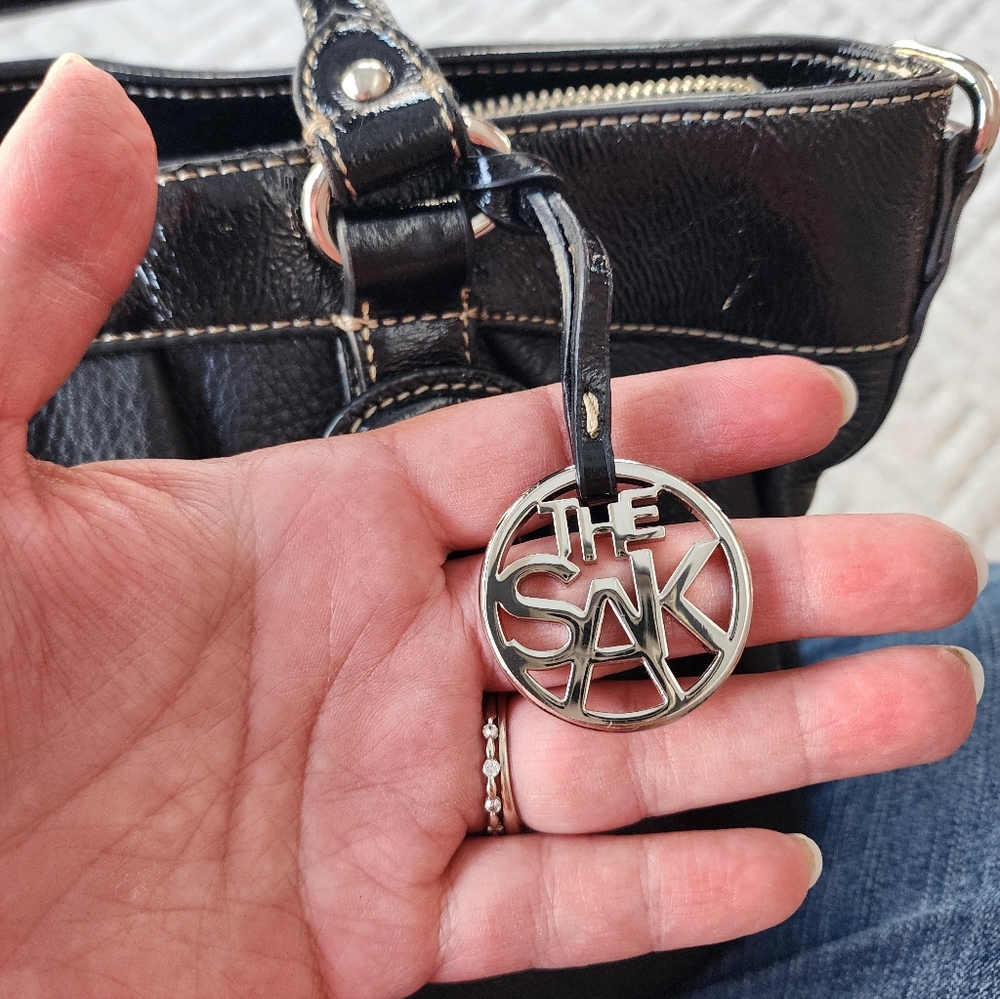 Saxx Deep Black Leather Tote Bag